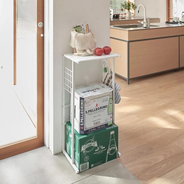 幅が伸縮するキッチン作業台ラック 奥行30cm 幅30cm-50cm キッチン収納 キッチンストッカー 隙間収納 640731 ディノス