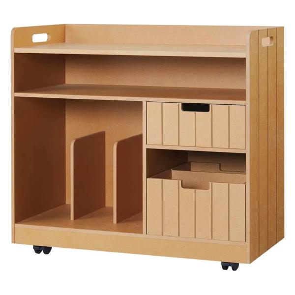 [美品]　隠せるリビング整理ワゴン 隠せるリビング整理ワゴン モバイル収納タイプ 幅40cm 通販 - ディノス