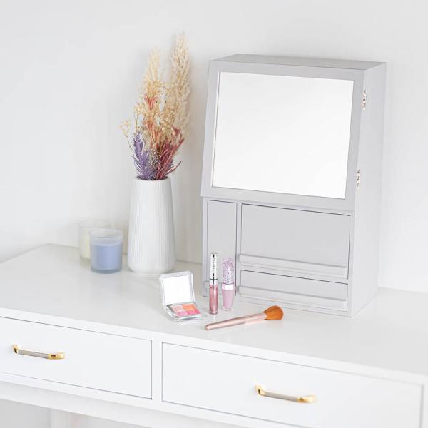 ドレッサー風コスメボックス 小物収納 フリーボックス メイク コスメボックス ディノス dinos 人気 おしゃれ毎日のメイクが楽しくなる、整理上手でおしゃれなコスメボックスコスメポーチって出しっぱなしにすると生活感が出やすいし、毎回、出し...