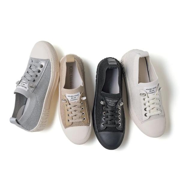 ヌーベルヴォーグ リラックス 厚底ニットスリッポン スニーカー コンフォートシューズ コンフォートパンプス シューズ M70510 dinos（ディノス） ヌーベルヴォーグ リラックス 厚底ニットスリッポン