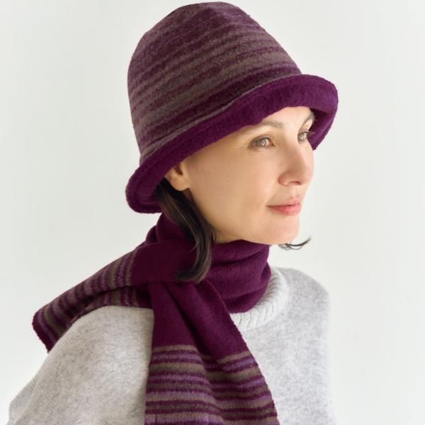 ベル・モード リバーシブル クローシュ＆プチマフラーセット ストール スカーフ マフラー スヌード 602902 dinos（ディノス） ベル・モード リバーシブル クローシュ＆プチ