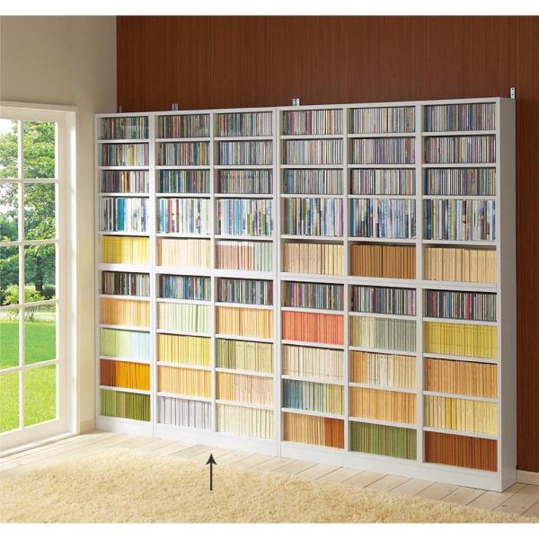 dinos（ディノス） 1cmピッチ薄型壁面書棚 奥行19cm 幅82cm 高さ180cm