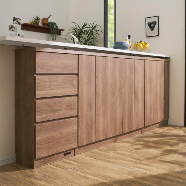 dinos シンプルカウンター下収納庫（奥行30高さ97cm） 引出タイプ 幅