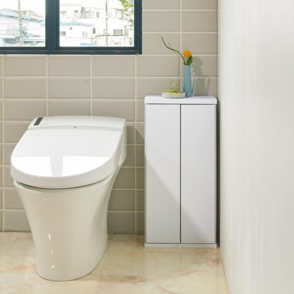 サイズと収納力にこだわったトイレ収納庫 幅30cm トイレ 洗面所 ランドリー収納 トイレ収納 ラック ディノス dinos 人気 おしゃれコンパクトなのに収納上手●幅30cm奥行16cmのコンパクトサイズで、狭いトイレでも邪魔にならずに設...