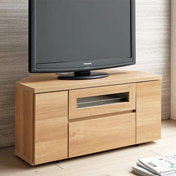 dinos（ディノス） ［幅90cm高さ44cm］天然木調コーナーテレビ台 隠し