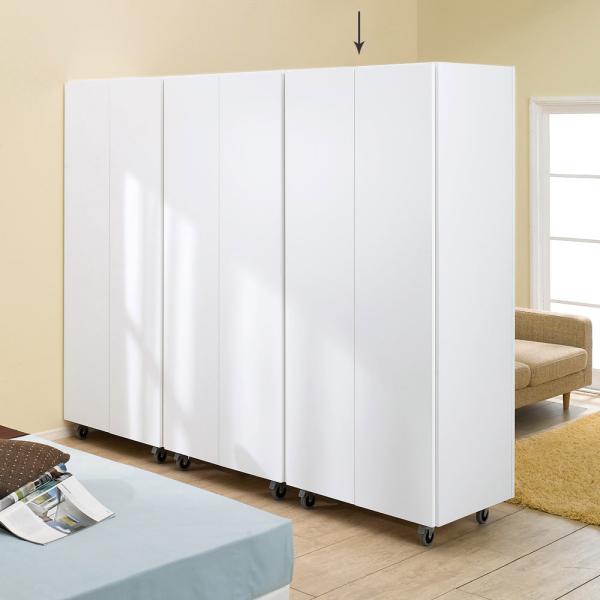 ワードローブ 移動式間仕切りクローゼット 板扉タイプ・可動棚板4枚 リビング収納 パーテーション 間仕切り  爆買 ディノス dinos 人気 おしゃれ多機能ワードローブでお部屋を快適にリビングやダイニングで使える多機能ワードローブ。間仕切...