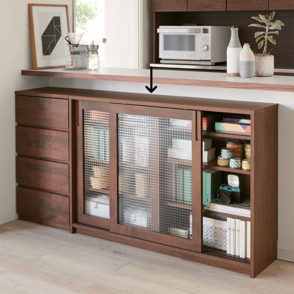 Pippi/ピッピ カウンター下収納庫 引き戸 幅120奥行23cm