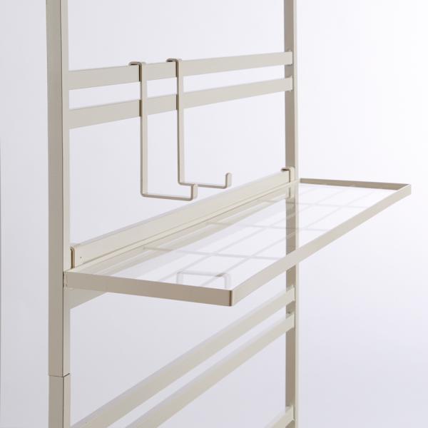 突っ張りダブルラダーパーテーション 幅55cm用 追加棚板1枚 フック2個 リビング収納 パーテーション 間仕切り ディノス dinos 人気 おしゃれ天井に突っ張るだけで壁面が収納スペースに。コートや帽子、キー、愛犬のリードなどが掛けられ...