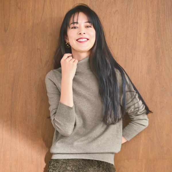 ディノス　カシミアセーター dinos（ディノス） カシミヤニット タートルネック プルオーバー