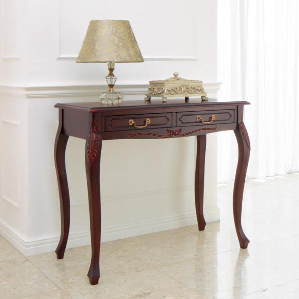 アンティーク調クラシック家具シリーズ コンソールデスク テーブル コンソールテーブル ディノス dinos 人気 おしゃれ〜エレガントなアンティーク風輸入家具のコンソールデスク〜◆凝った彫刻と猫脚のデザインが華やかなアンティーク空間を演出す...