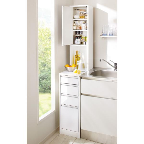 dinos（ディノス） ［幅25奥行55高さ180cm］水ハネに強いキッチン隙間