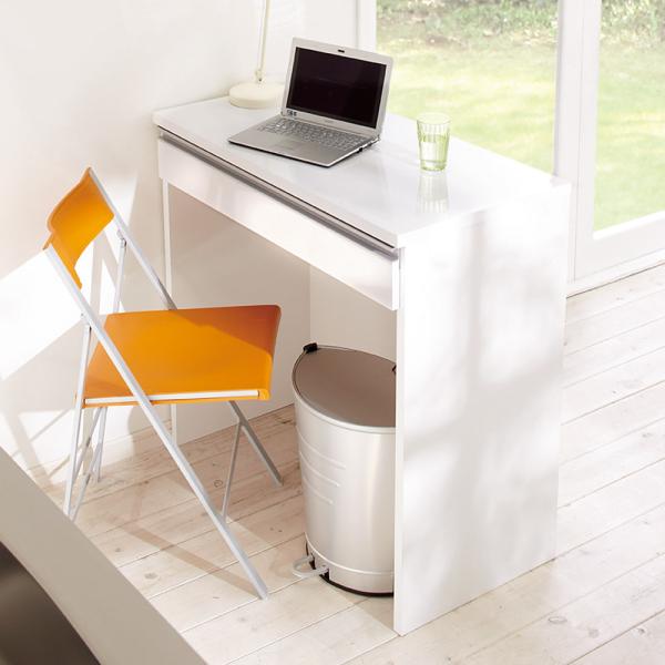 間仕切りキッチンカウンター カウンターデスク 幅90cm 机 パソコン PC ワーク 袖机 ディノス dinos 人気 おしゃれ〜キッチンの目隠しになるキッチンカウンターボード〜◆清潔感を大事にしたいキッチンにフィットする光沢ホワイトの間仕...