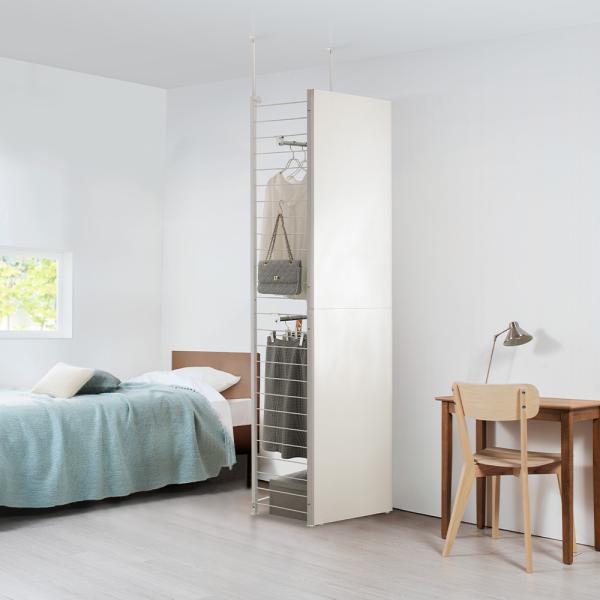 dinos（ディノス） ホワイト間仕切り収納 ハンガー2段タイプ 幅60cm