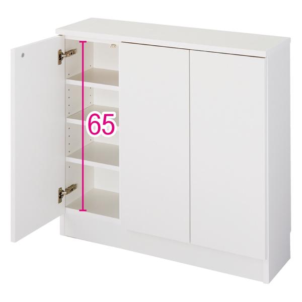 ディノス　扉付き突っ張り収納キャビネット dinos 【完成品】リビングブックキャビネット 幅87奥行25高さ