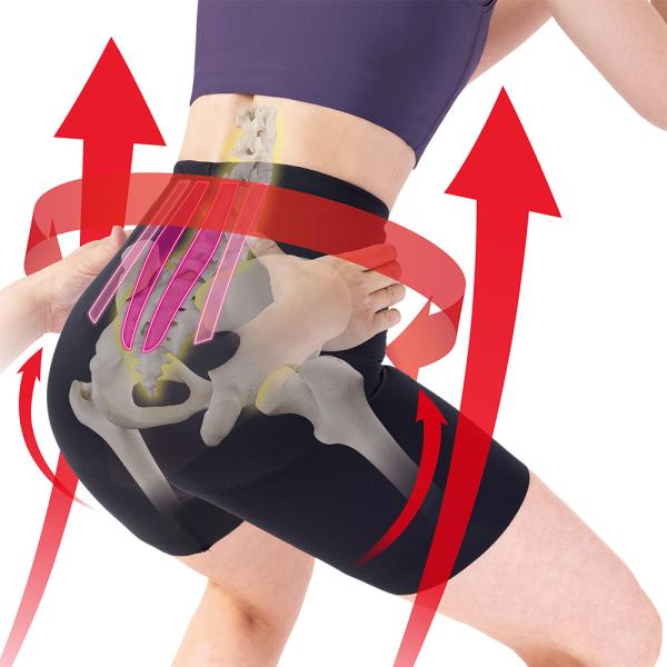 腰楽腰椎ボーンベルト付き ガードル 補整下着 シェイプインナー 補整ショーツ ガードル ディノス dinos 人気 おしゃれ「腰椎ベルト」「補整ガードル」「ショーツ」　3役をこれ1つで！瞬間的に特に大きな負荷がかかる立ち上がり時に着目した、...