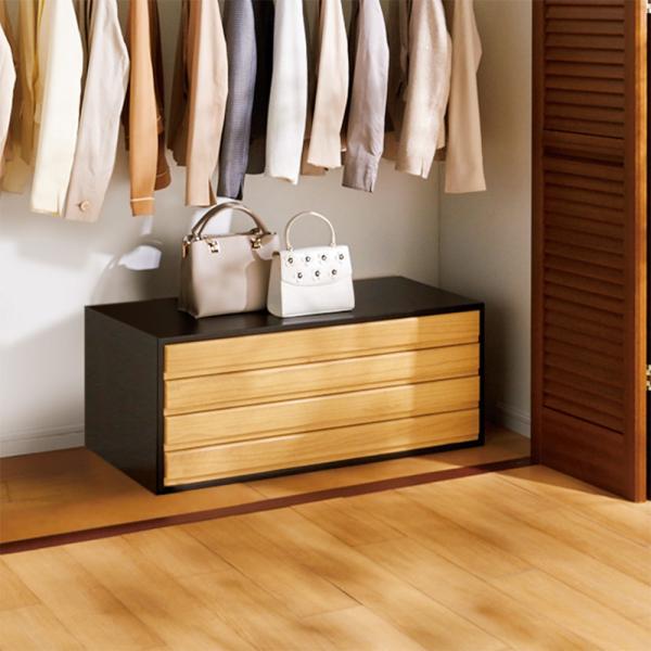 dinos（ディノス） 和モダン桐箪笥 着物収納4段 衣類収納 押入れ