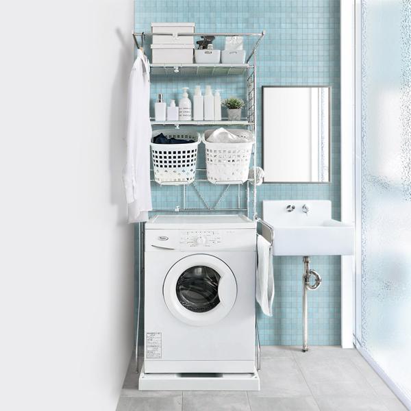 驚きのパイプ幅1.2cm すき間に収まるランドリーラック　 ディノス dinos（ディノス） 驚きのパイプ幅1.2cm すき間に収まるランドリー