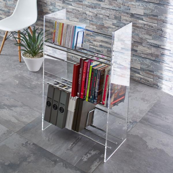 Lumiere/ルミエル クリアブックシェルフ 幅102cm 本棚 ラック シェルフ