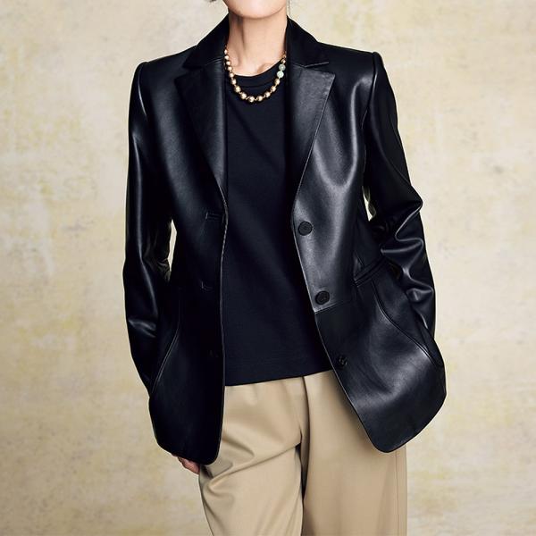 dinos - お値下げ 新品 dinos RULe レザー ライダースジャケット dinos（ディノス） 「コロメル」社製 ラムレザー テーラードジャケット