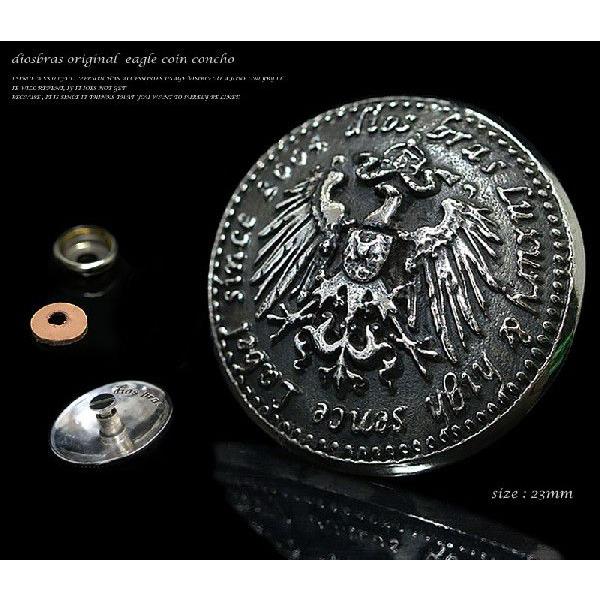 コンチョ イーグル コインコンチョ シルバー925 メンズ ネジ 財布