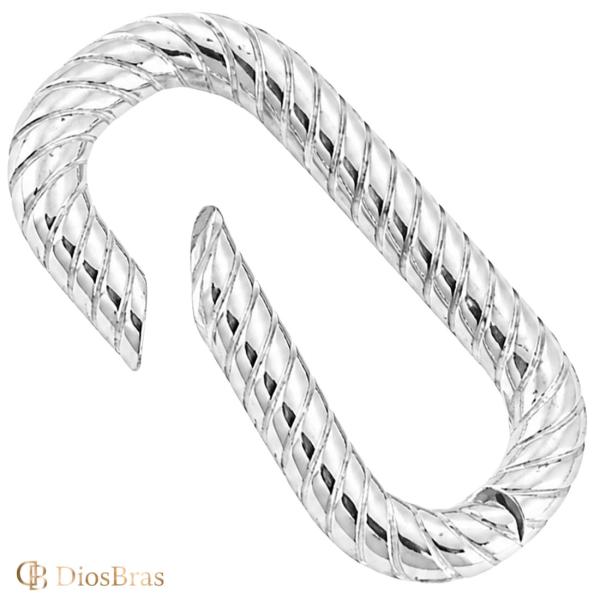 楕円 ロープ ツイスト サークル マルカン１個売り シルバー シルバー925 アクセサリー ハンドメイド パーツ 線径2 5mm 直径17mm×9mm