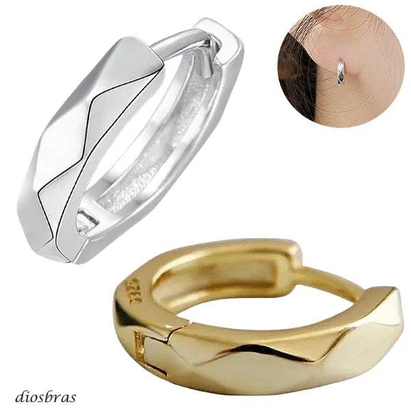 片耳用 フープピアス カッティング シルバー925 ピアス メンズ