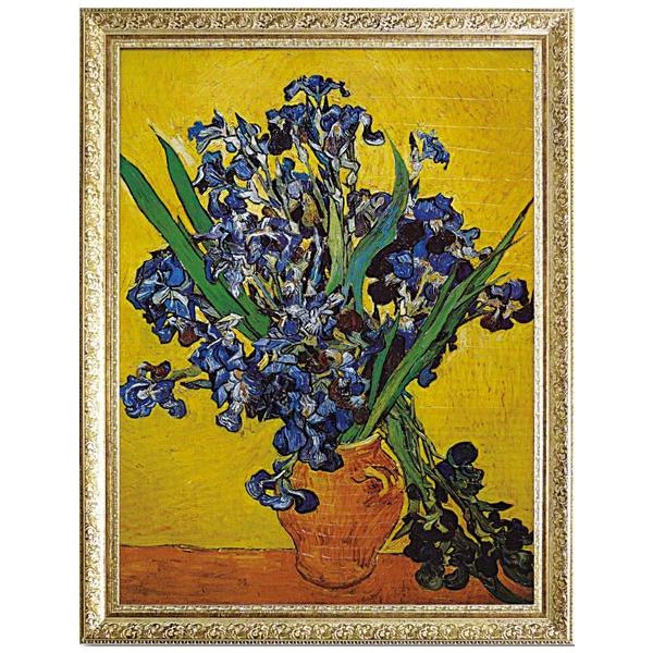 ゴッホ 花瓶のアイリス 名画絵画 インテリア 91cm×71cm : トライアンフ