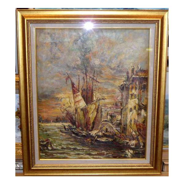 絵画 油絵 港 風景画の人気商品 通販 価格比較 価格 Com