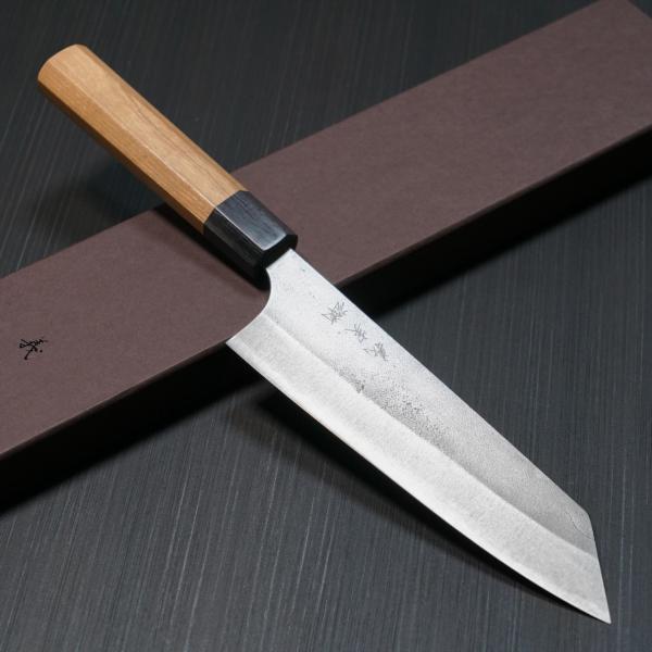 包丁 文化 170mm カトウ打刃物製作所 義実作 青紙スーパー 梨地仕上げ 越前打刃物 TVで放送 髪の毛も切れる
