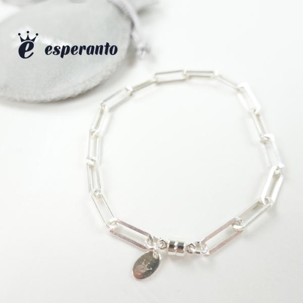 Esperanto（エスペラント） レクタングルリンクブレスレット Esperanto