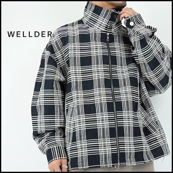 WELLDER ウェルダー スタンドカラーチェックブルゾン Stand