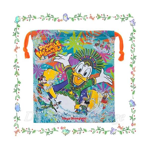 きんちゃく ドナルドのホット ジャングル サマー 19 東京 ディズニー ランド 限定 ドナルドダック グッズ 夏 お土産 巾着 袋 便利 万能 Dejapan Bid And Buy Japan With 0 Commission