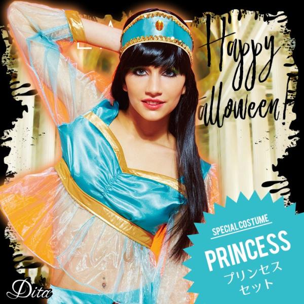 レディース アラビアン コスプレ costume(コスチューム) アラビアンプリンセスセット/全1色(ヘアバンド、トップス、パンツ) イベント プリンセス お揃い