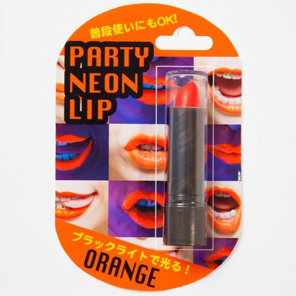 フェイスシール タトゥーシール 仮装 メイクcostume(コスチューム) party neon lip orange（オレンジ）/全１色(JG)(ゆうパケット200円対応) コスメ 口紅