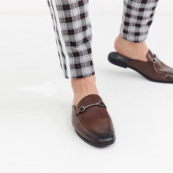 Asos Design バックレス ミュール ローファー スナッフル ディテール付き ブラウン フェイクレザー メンズ 靴 代 30代 40代 ファッション コーディネート オシ As セレクトショップdiva 通販 Yahoo ショッピング