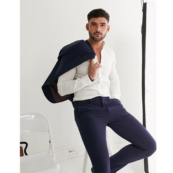 Asos Design ネイビー ストレッチ スーパー スキニー スーツ パンツ 代 30代 40代 ファッション コーディネート小さいサイズから大きいサイズまで オシャレ ト As セレクトショップdiva 通販 Yahoo ショッピング