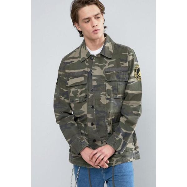 ミリタリージャケット 刺繍バッジ カモフラ 迷彩 ジャケット メンズ アウター メンズ 長袖 セレブ トップス セレブファッション Buyee Buyee 日本の通販商品 オークションの代理入札 代理購入