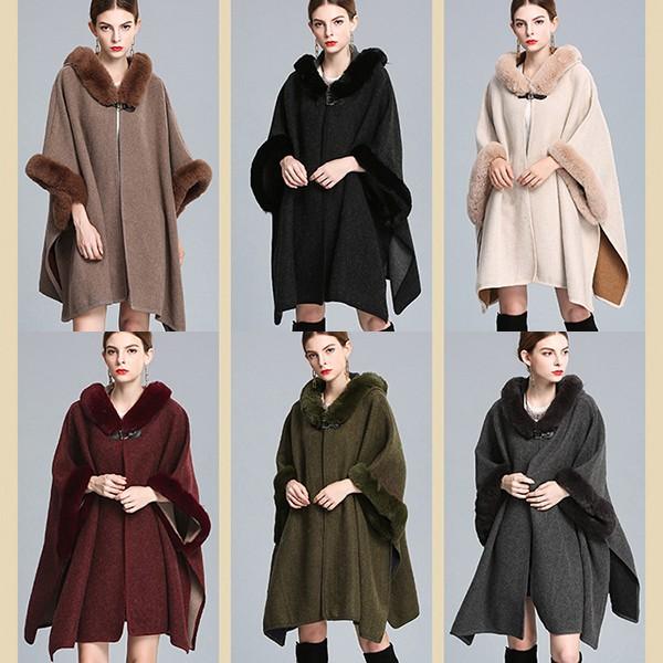 ケープショールコート ポンチョ レディース コート マント フェイクラビットファー ケープ フード付き オーバーコート インポート Divaセレクト Pps セレクトショップdiva 通販 Yahoo ショッピング