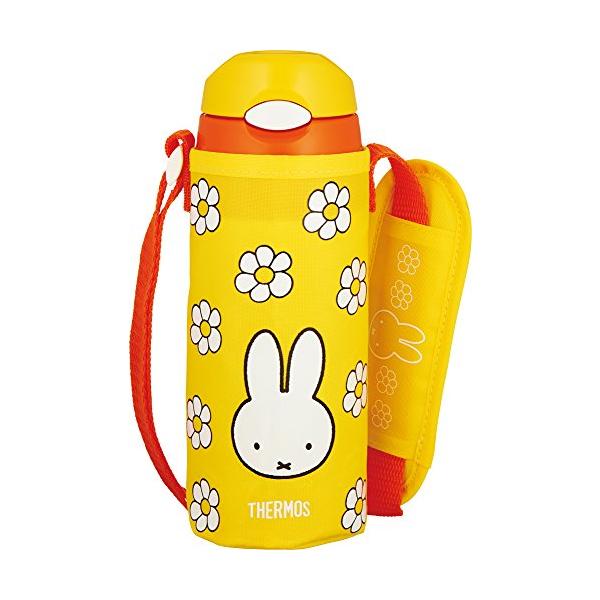 サーモス 真空断熱ストローボトル ワンタッチ 400ml ミッフィー イエローフラワー FHL401FB YF