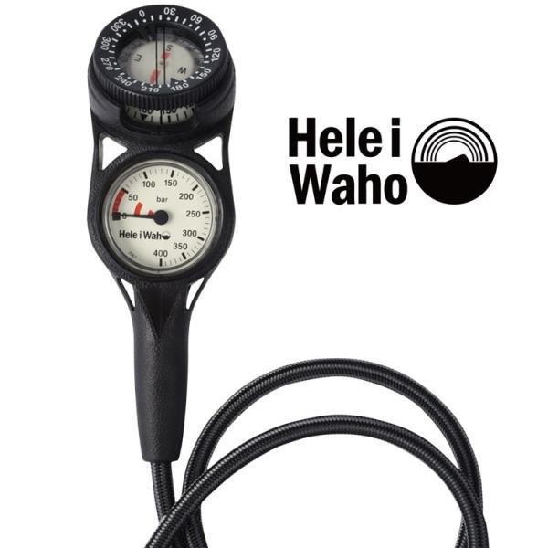 2 ゲージ 残圧計 コンパス フレックスホース 80cm Hele i waho 