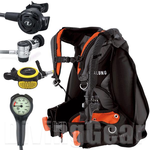 アクアラング プロHDコンパクト / TUSA RS1103J 重器材セット AQUALUNG PRO HD COMPACT BC RS-1103J レギュレーター ABS オクトパス 残圧計 シングルゲージ