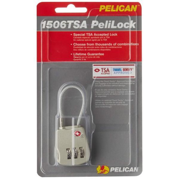 PELICAN ペリカン TSAケーブルロック パッドロック シルバー [1500-518