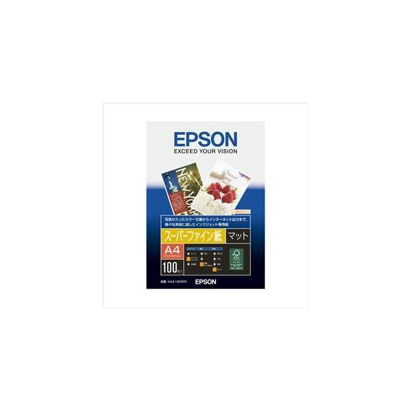 （まとめ） エプソン EPSON純正プリンタ用紙 スーパーファイン紙（マット紙） KA4100SFR 100枚入 〔×3セット〕