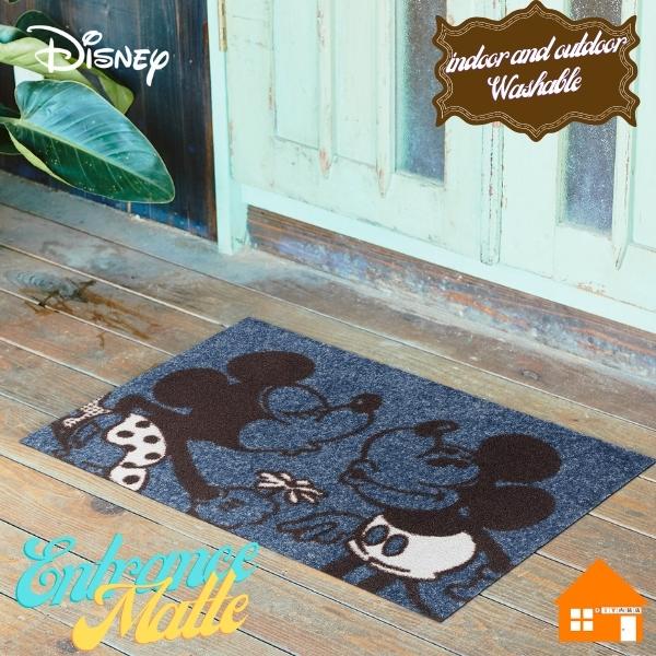 ディズニー 玄関マット ミッキー ミニー 50cm 75cm 屋外 室内 Bk Diy内装店 通販 Yahoo ショッピング