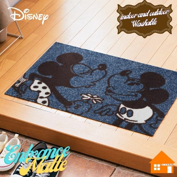 ディズニー 玄関マット ミッキー ミニー 60cm 90cm 屋外 室内 Bk Diy内装店 通販 Yahoo ショッピング