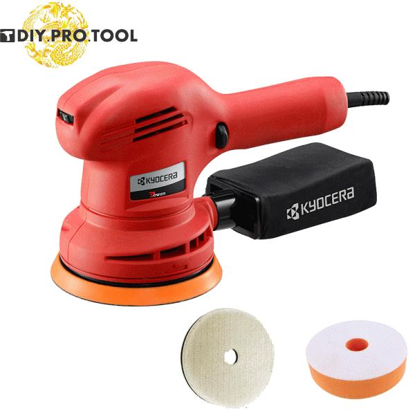 京セラ RSE-1250 サンダポリシャ 艶出し車磨き3点セット【ポリッシャ＋布バフ＋ポリシングスポンジ】キズだらけのクルマのキズ消し向き！