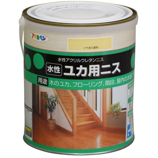 ●特徴: 臭いが少なく塗りやすい水性タイプです。 耐久性に優れ、ワックスがけは不要です。 湯水のこぼれや摩擦・衝撃に強いので床を腐食・損傷・汚れから守ります。 すべりにくいので、廊下・階段にも適しています。 やわらかい山羊毛と化繊混毛のアサ...