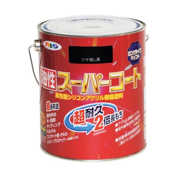 他サイト： アサヒペン 油性スーパーコート ツヤ消し黒 1.6Lの商品画像