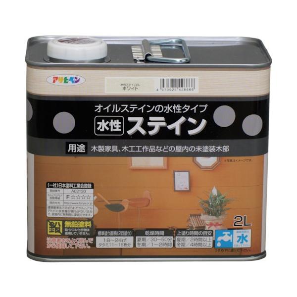 他サイト： アサヒペン 水性ステイン ホワイト 2Lの商品画像