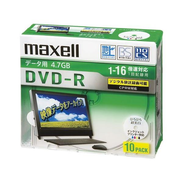 �}�N�Z�� 16�{���Ή��f�[�^�pCPRM�Ή�DVD-R 4.7GB 10�� �v�����g�Ή��z���C�g �z���C�g DRD47WPD.10S 1�_
